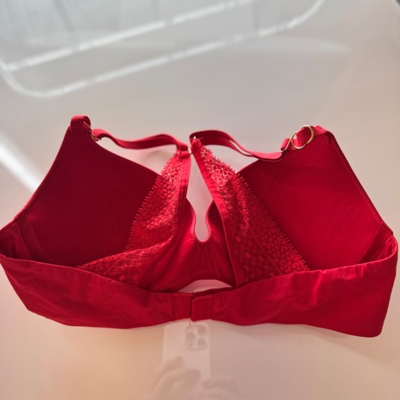 VICTORIAS SECRET PUSH UP BRA RED 34B - Picture 2 of 3